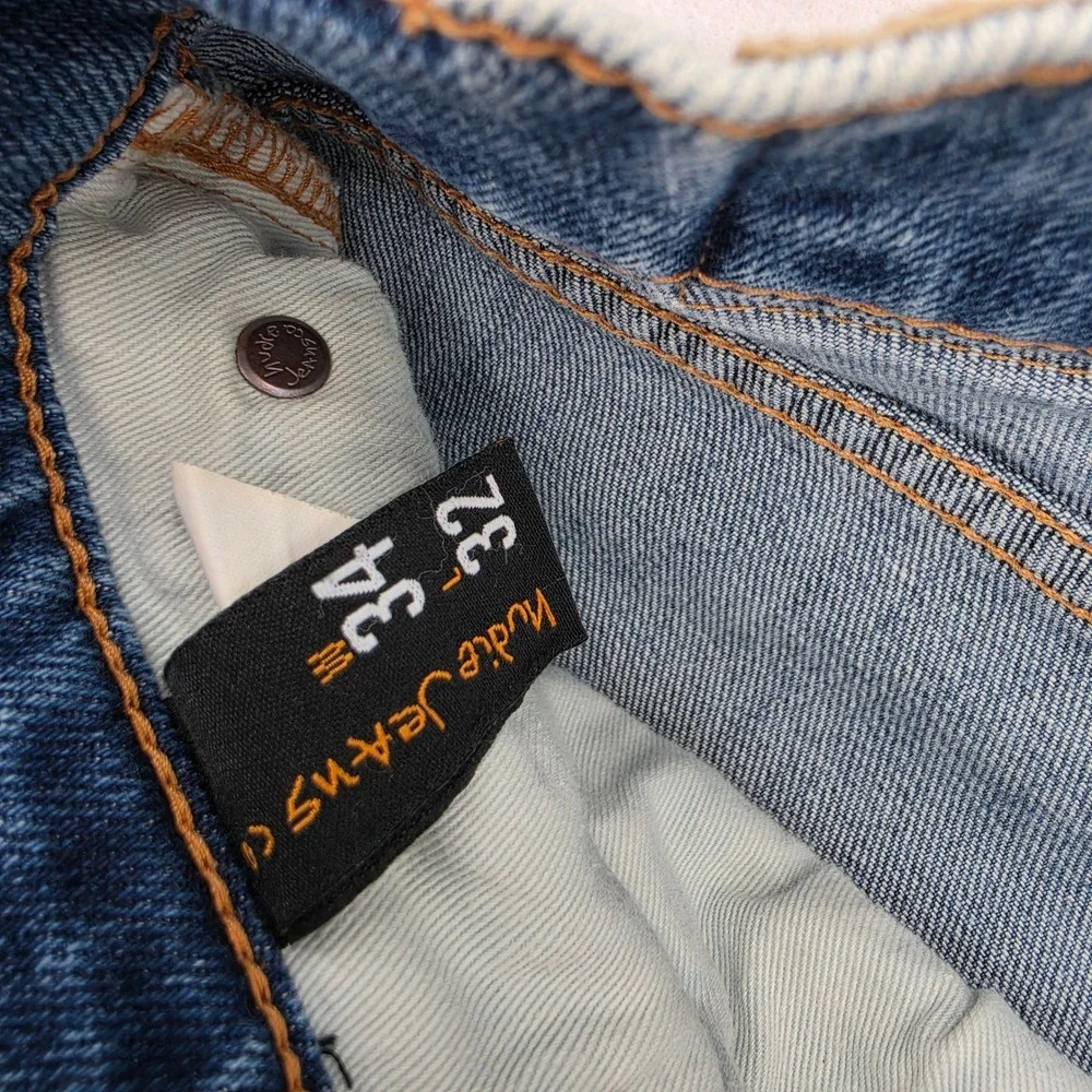 Nudie Jeans Lean Dean 34x32 Slim Taper Stretch Jeans‎ Scandinavian Minimalist